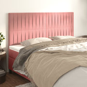 Hoofdbord roze 200x5x118/128 cm fluweel