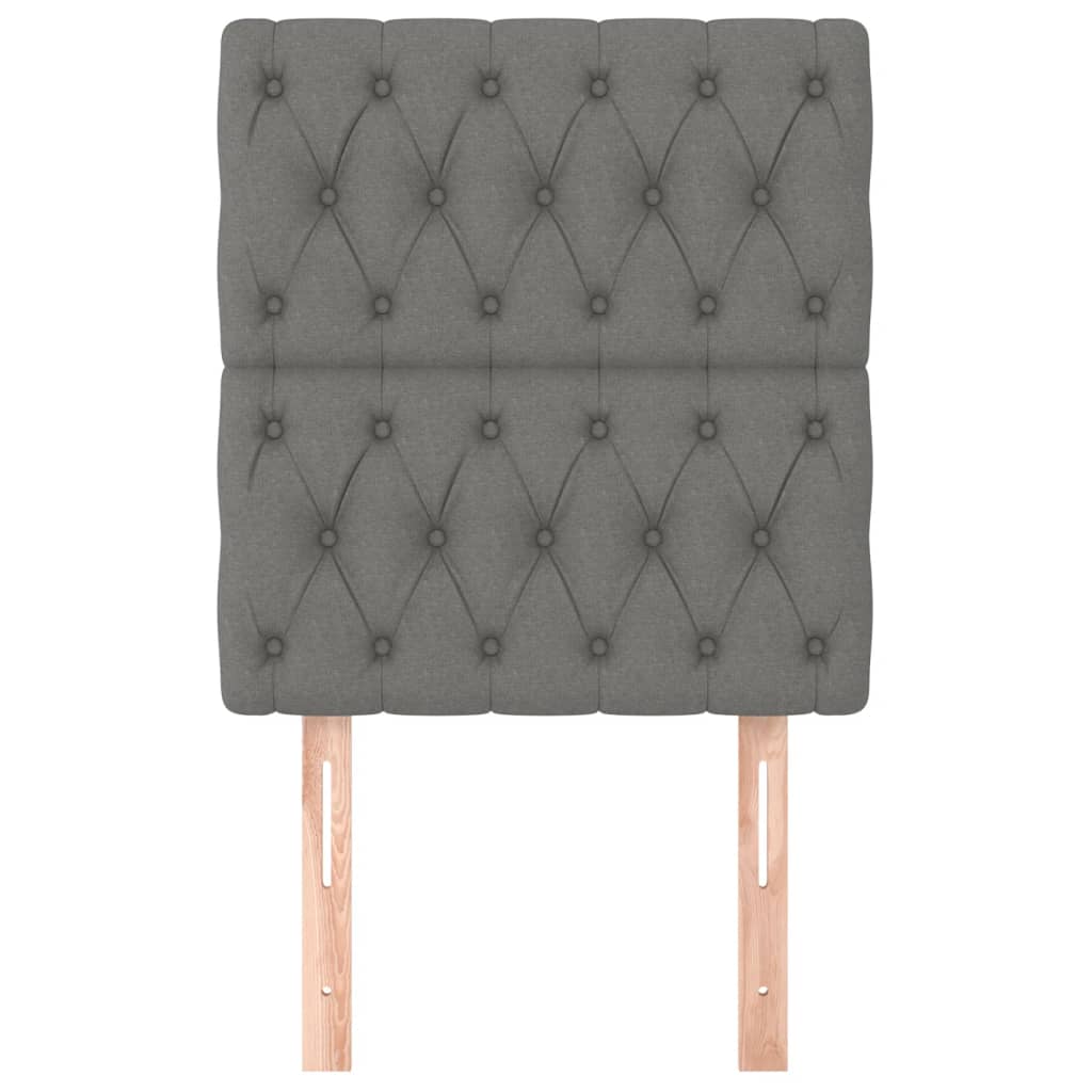 Hoofdborden 2 st 80x7x78/88 cm stof donkergrijs 1 80 cm Donkergrijs