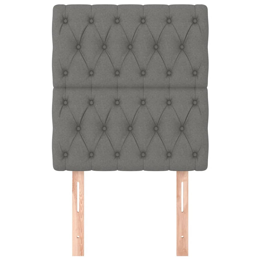 Hoofdborden 2 st 80x7x78/88 cm stof donkergrijs 1 80 cm Donkergrijs