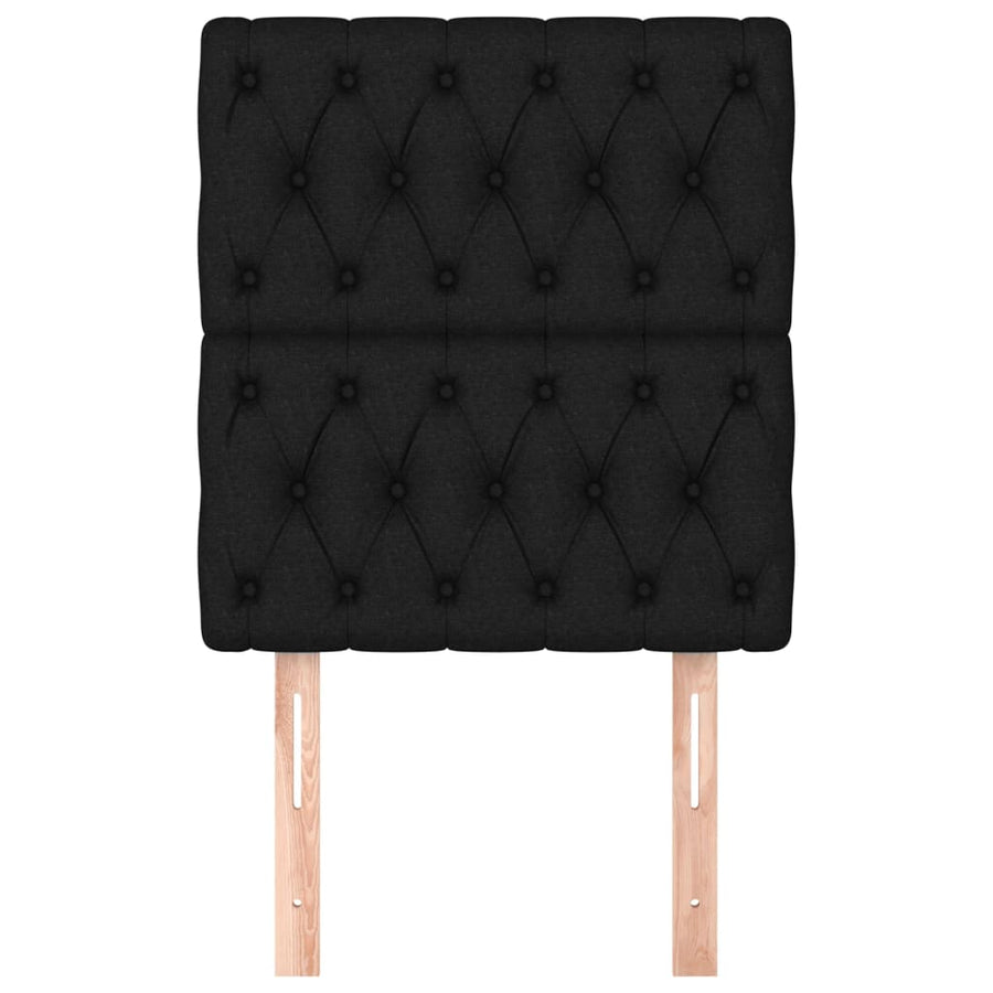 Hoofdborden 2 st 80x7x78/88 cm stof zwart 80 cm Hoog