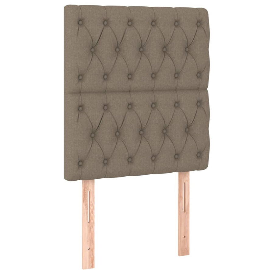 Hoofdborden 2 St 80X7X78/88 Cm Stof Taupe 80 cm Hoog