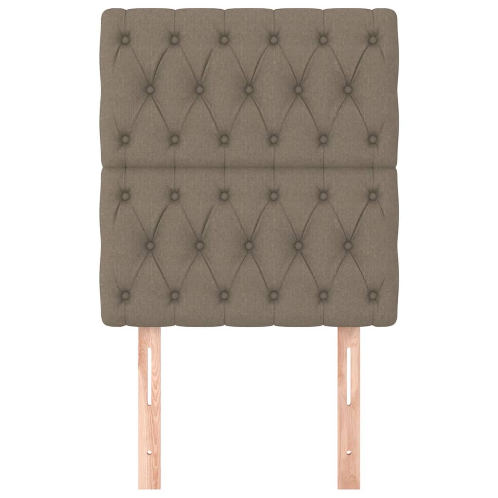 Hoofdborden 2 St 80X7X78/88 Cm Stof Taupe 80 cm Hoog