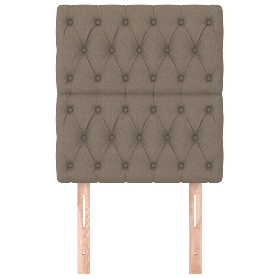 Hoofdborden 2 St 80X7X78/88 Cm Stof Taupe 80 cm Hoog