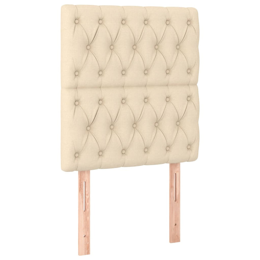 Hoofdborden 2 St 80X7X78/88 Cm Stof Kleurig Crème 80 cm Hoog