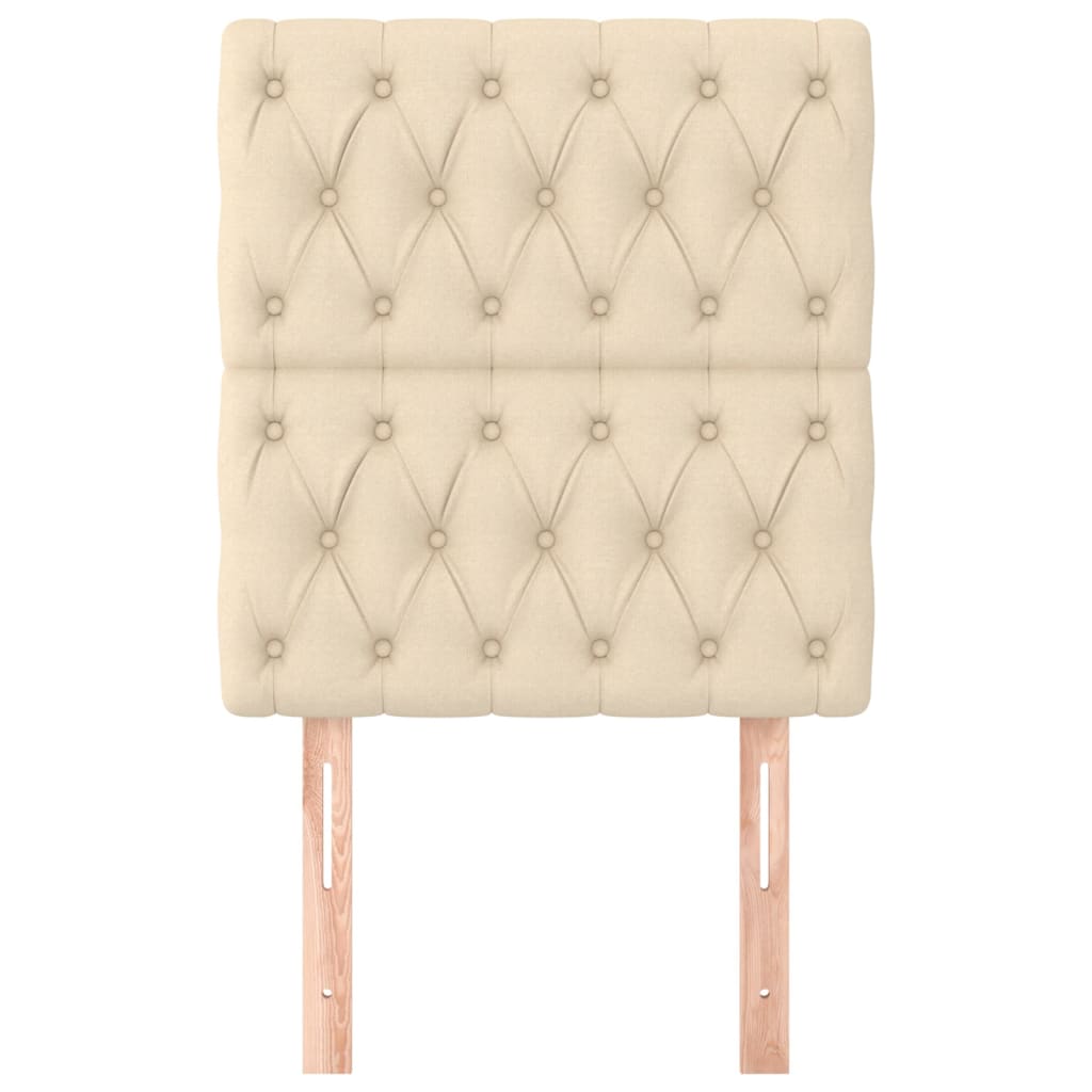 Hoofdborden 2 St 80X7X78/88 Cm Stof Kleurig Crème 80 cm Hoog