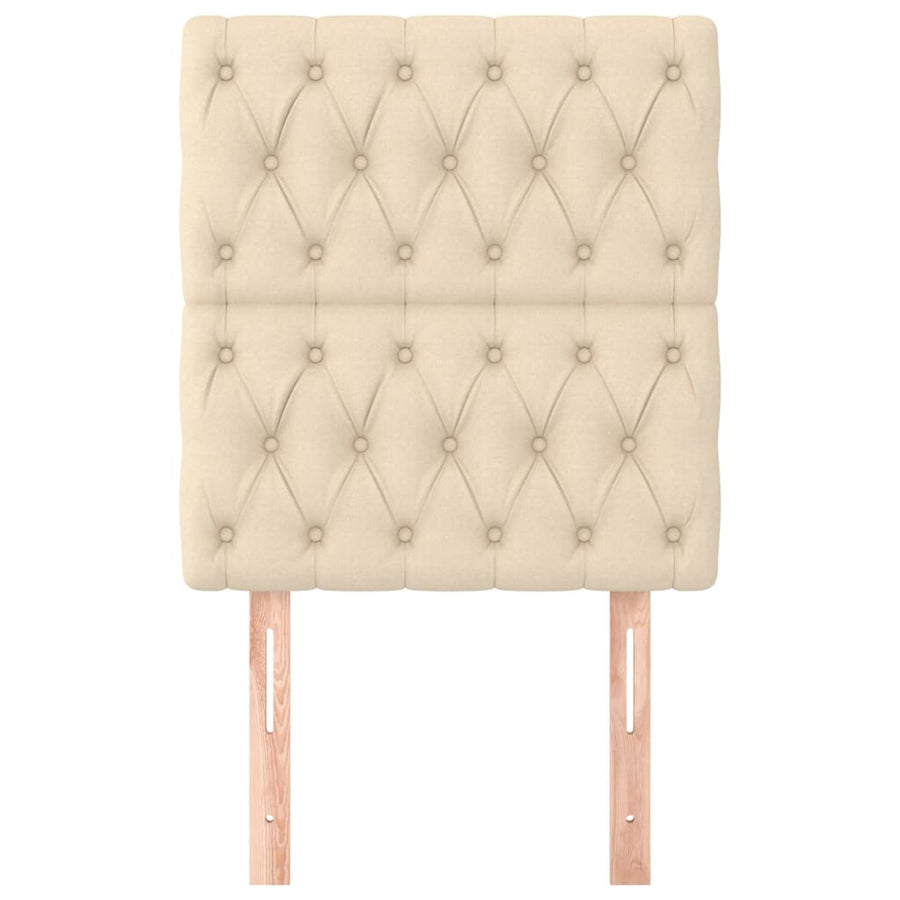 Hoofdborden 2 St 80X7X78/88 Cm Stof Kleurig Crème 80 cm Hoog