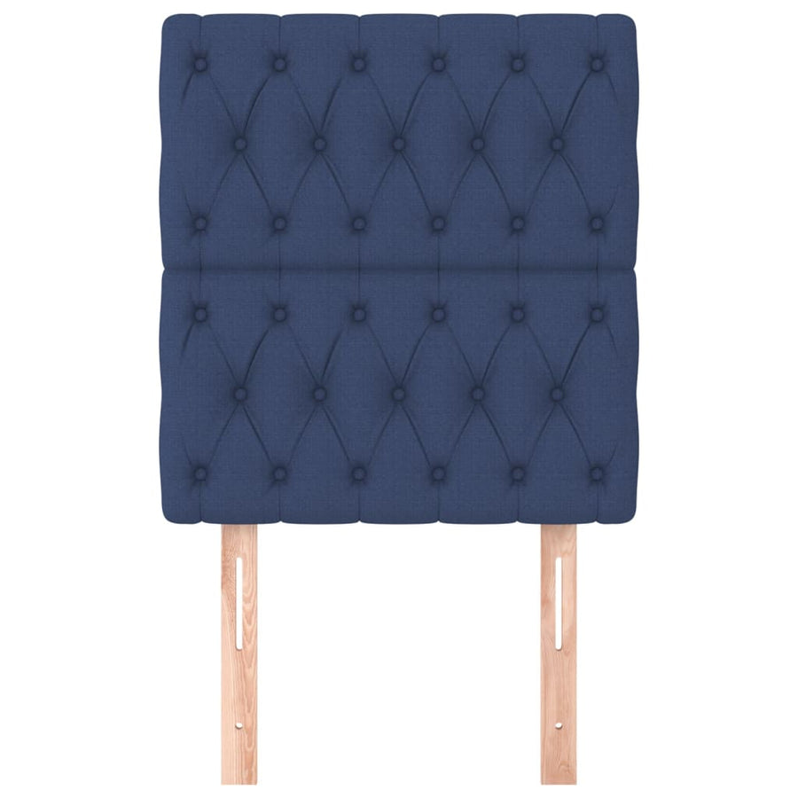 Hoofdborden 2 st 80x7x78/88 cm stof blauw 1 80 cm Blauw