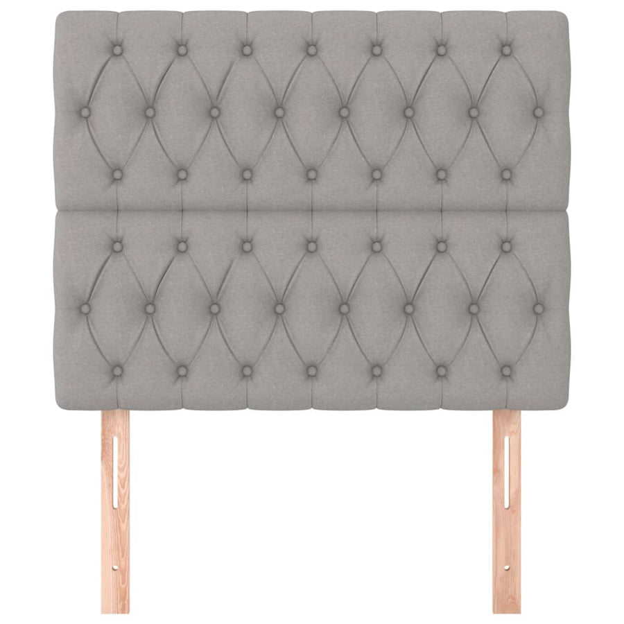 Hoofdborden 2 St 90X7X78/88 Cm Stof Lichtgrijs 90 cm Hoog
