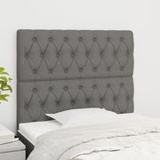 Hoofdbord 90x7x78/88 cm stof donkergrijs
