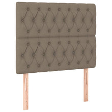 Hoofdborden 2 St 90X7X78/88 Cm Stof Taupe 90 cm Hoog