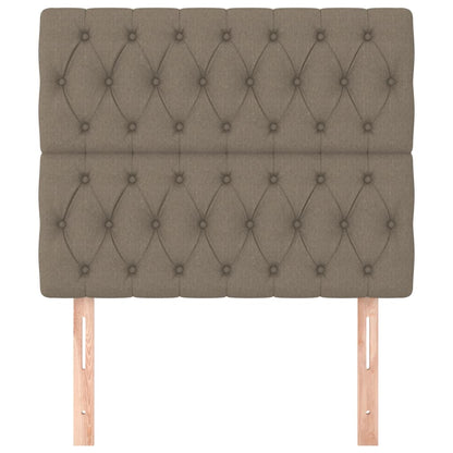 Hoofdborden 2 St 90X7X78/88 Cm Stof Taupe 90 cm Hoog