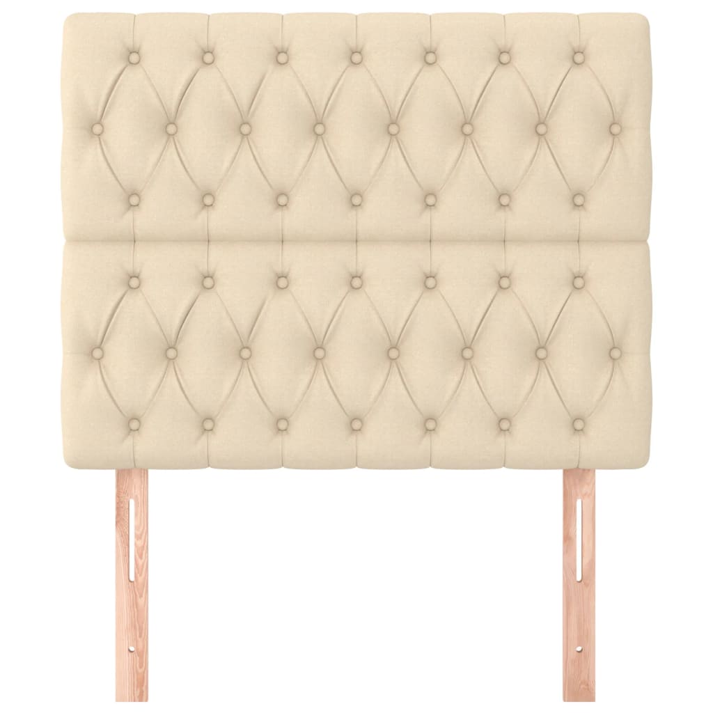 Hoofdborden 2 St 90X7X78/88 Cm Stof Kleurig Crème 90 cm Hoog