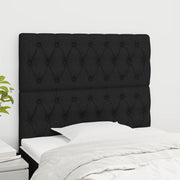 Hoofdbord 100x7x118/128 cm stof zwart
