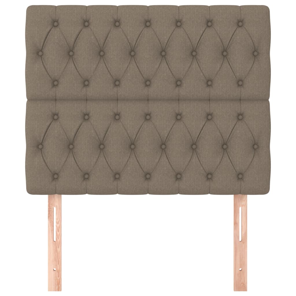 Hoofdborden 2 St 00X7X78/88 Cm Stof Taupe 100 cm Hoog