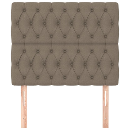 Hoofdborden 2 St 00X7X78/88 Cm Stof Taupe 100 cm Hoog
