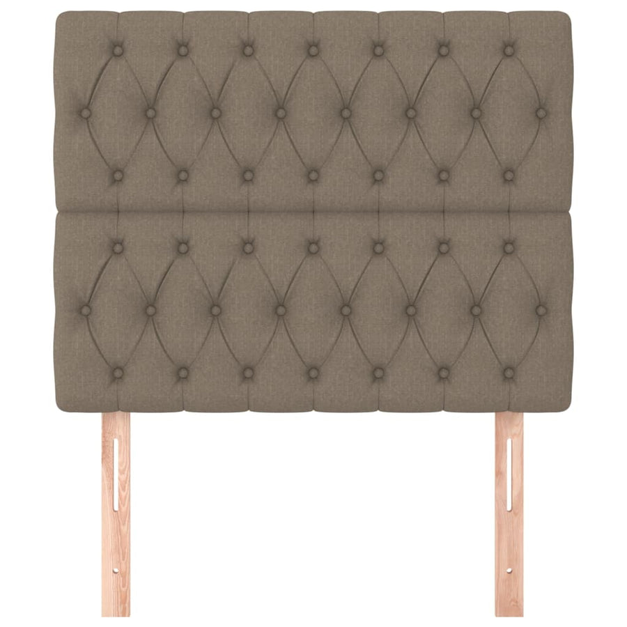 Hoofdborden 2 St 00X7X78/88 Cm Stof Taupe 100 cm Hoog