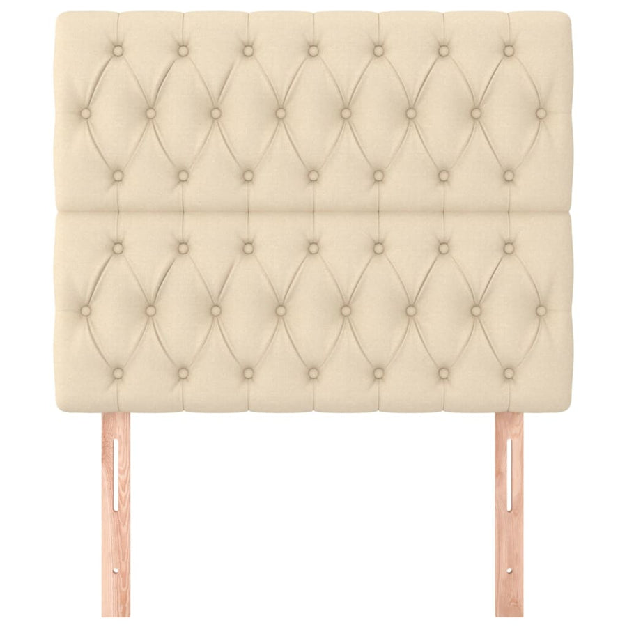 Hoofdborden 2 St 00X7X78/88 Cm Stof Kleurig Crème 100 cm Hoog