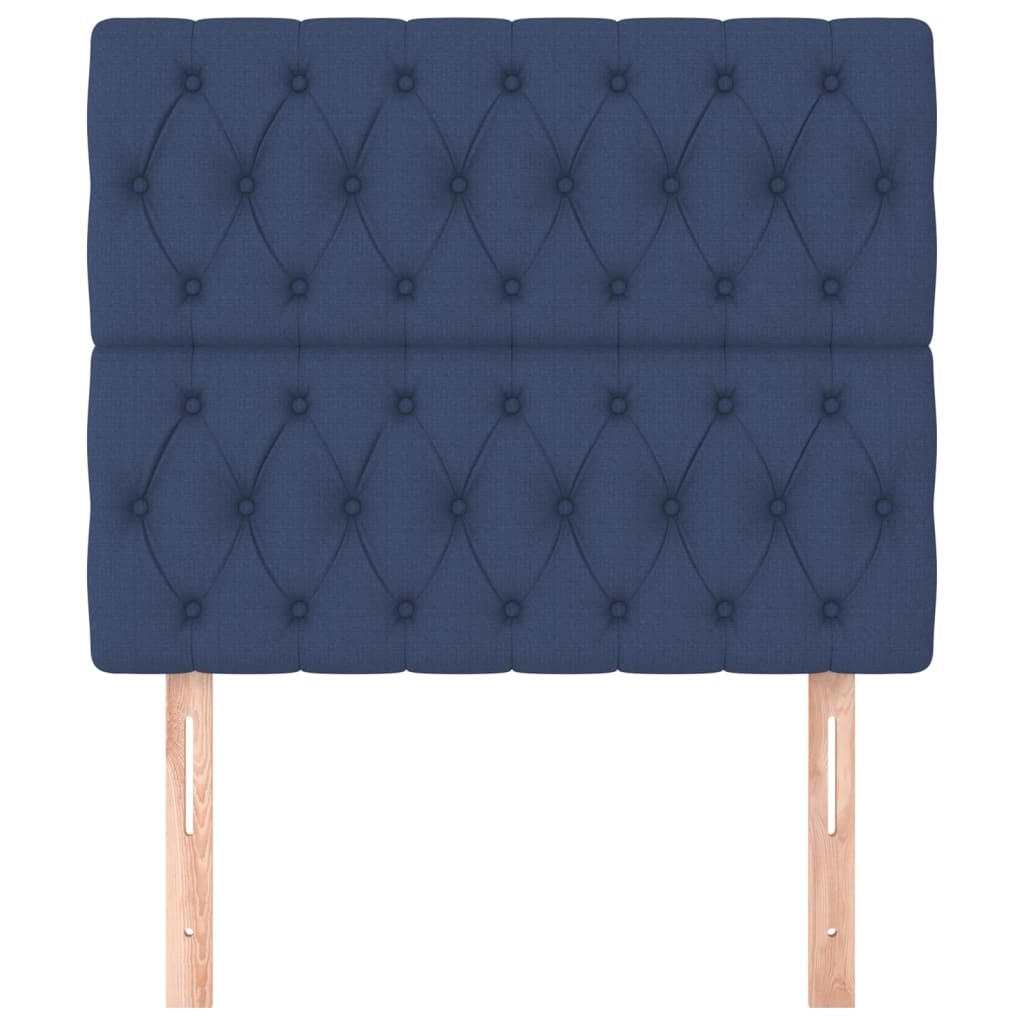 Hoofdborden 2 St 00X7X78/88 Cm Stof Blauw 100 cm Hoog