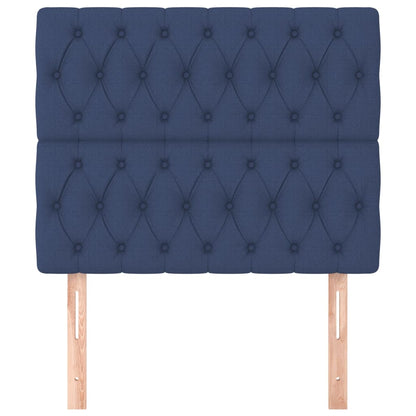 Hoofdborden 2 St 00X7X78/88 Cm Stof Blauw 100 cm Hoog