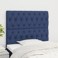 Hoofdbord blauw 100x7x118/128 cm stof