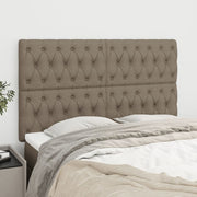 Hoofdbord 160x7x118/128 cm stof taupe
