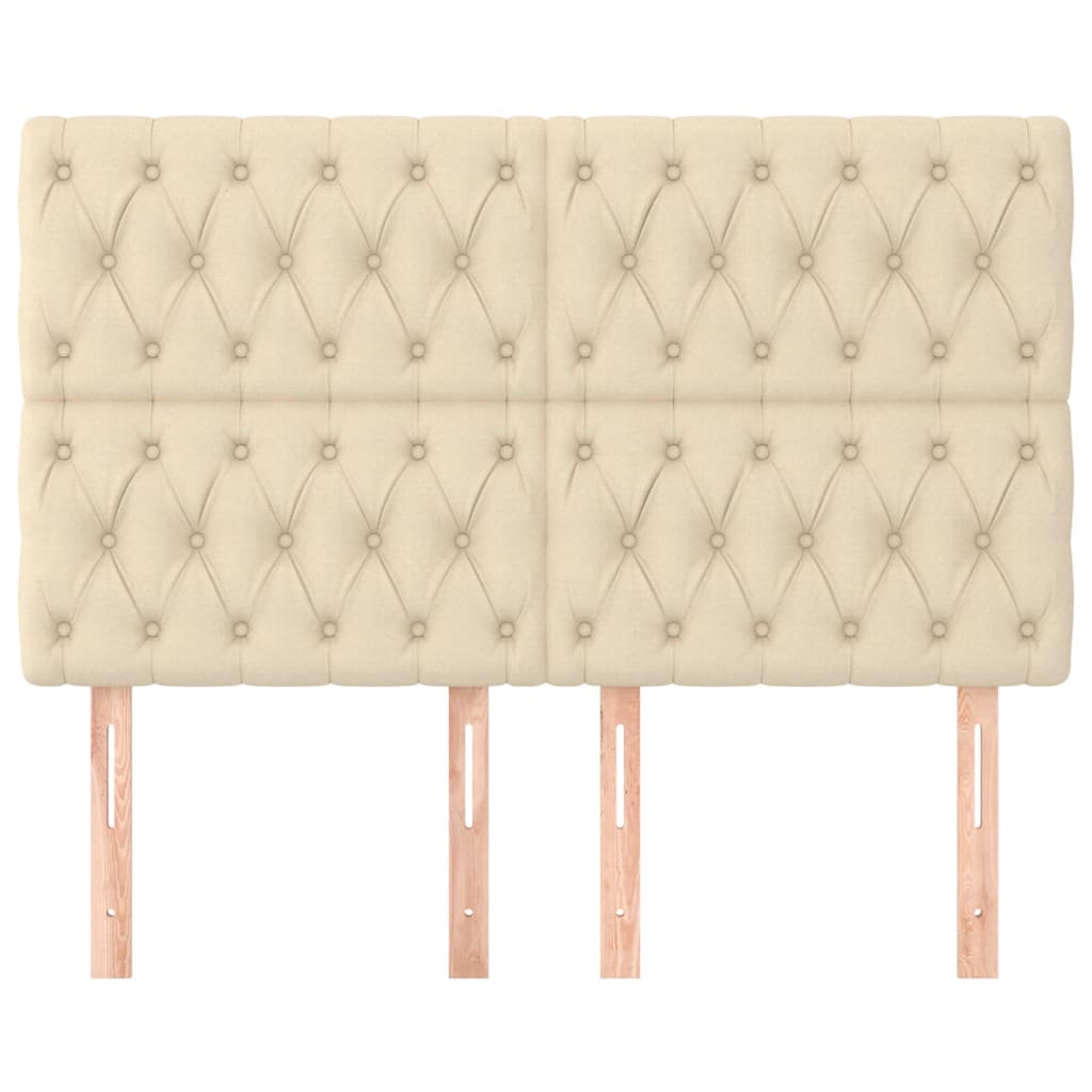Hoofdborden 4 St 80X7X78/88 Cm Stof Kleurig Crème 160 cm Hoog
