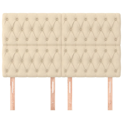 Hoofdborden 4 St 80X7X78/88 Cm Stof Kleurig Crème 160 cm Hoog
