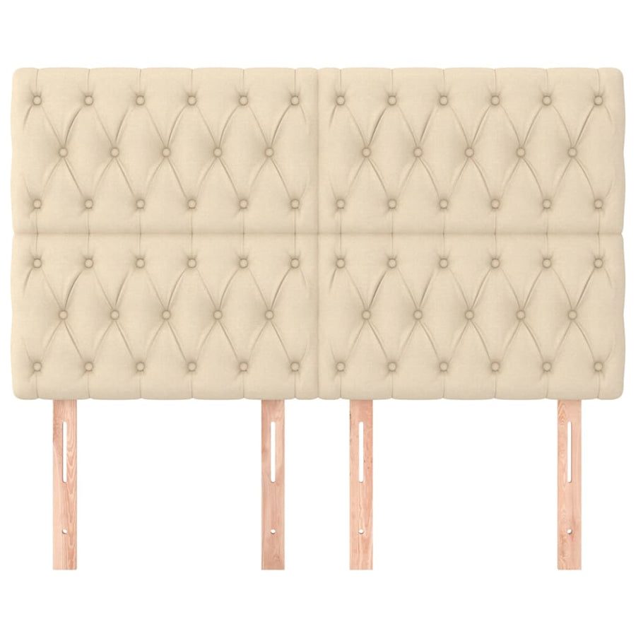 Hoofdborden 4 St 80X7X78/88 Cm Stof Kleurig Crème 160 cm Hoog