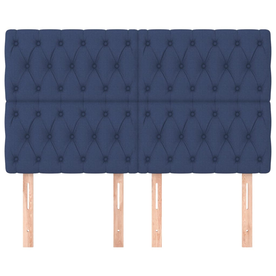Hoofdborden 4 St 80X7X78/88 Cm Stof Blauw 160 cm Hoog