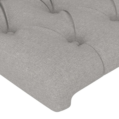 Hoofdborden 4 St 90X7X78/88 Cm Stof Lichtgrijs 180 cm Hoog