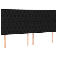 Hoofdborden 4 St 90X7X78/88 Cm Stof Zwart 180 cm Hoog