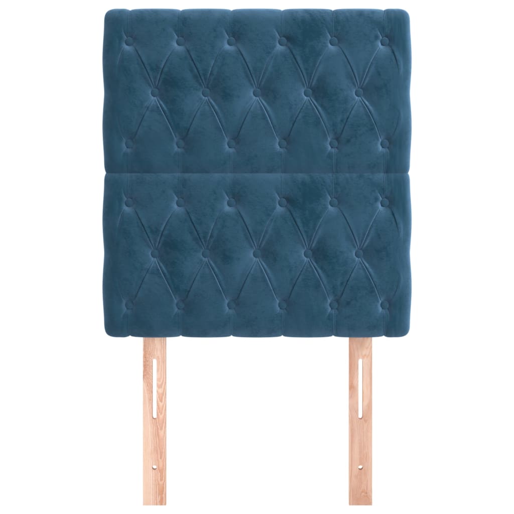 Hoofdborden 2 St 80X7X78/88 Cm Fluweel Donkerblauw 80 cm Hoog