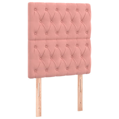 Hoofdborden 2 St 80X7X78/88 Cm Fluweel Roze