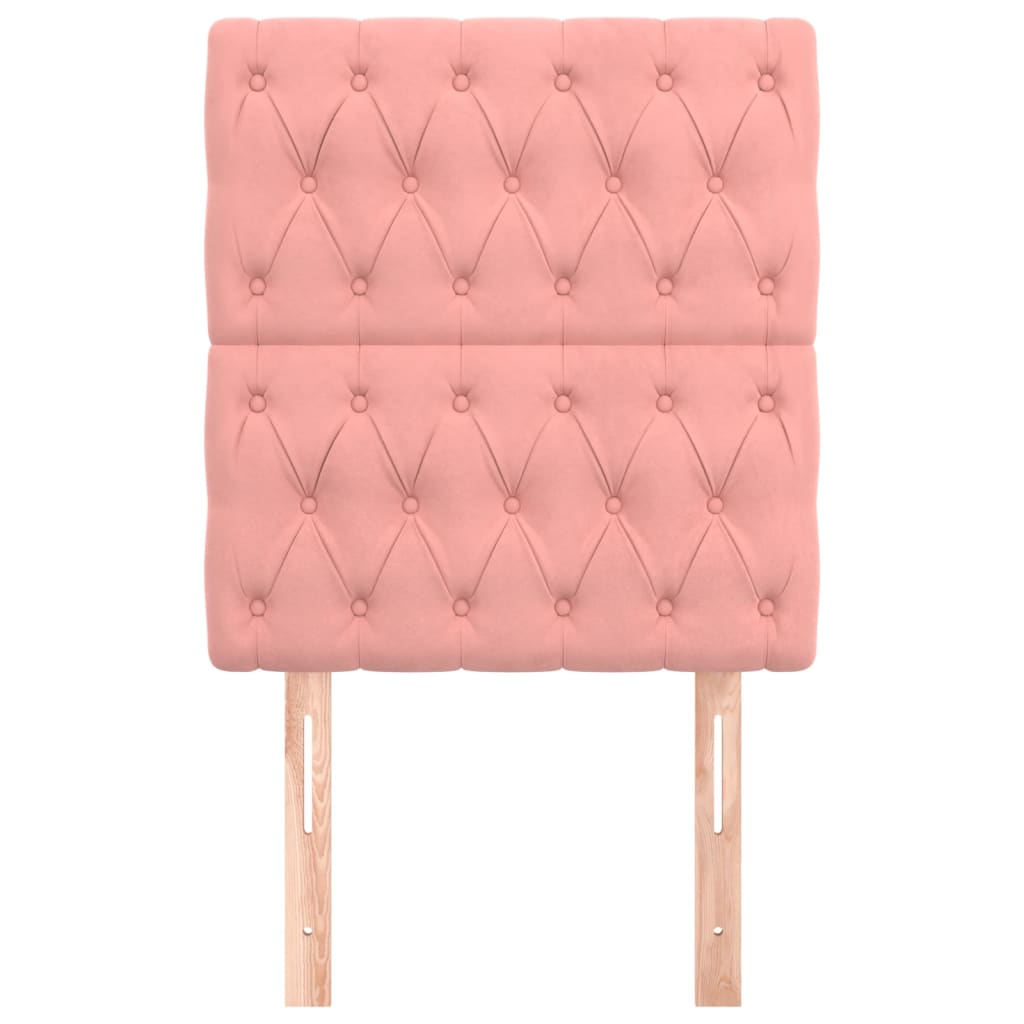 Hoofdborden 2 St 80X7X78/88 Cm Fluweel Roze