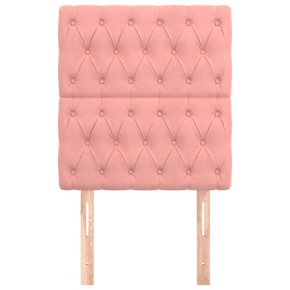 Hoofdborden 2 St 80X7X78/88 Cm Fluweel Roze