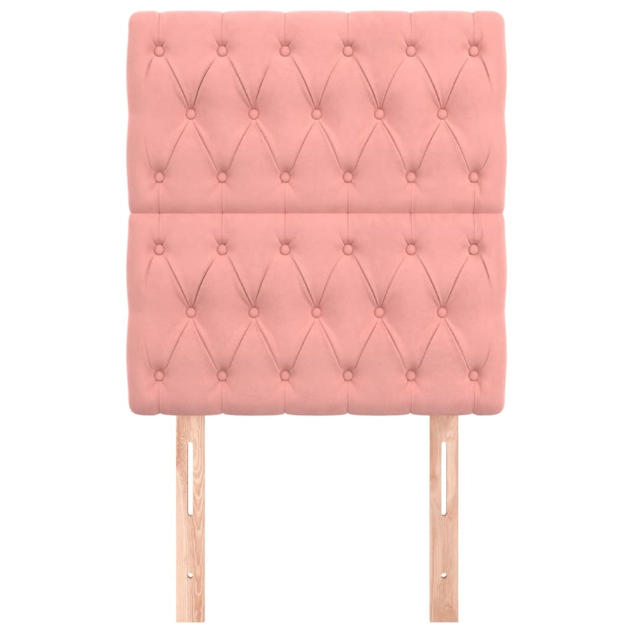 Hoofdborden 2 St 80X7X78/88 Cm Fluweel Roze