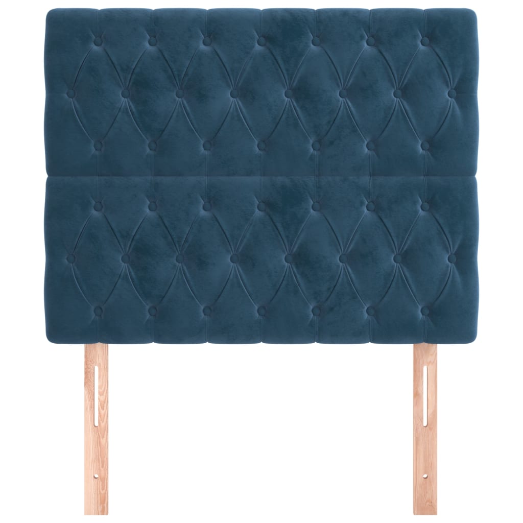 Hoofdbord donkerblauw 90x7x118/128 cm fluweel