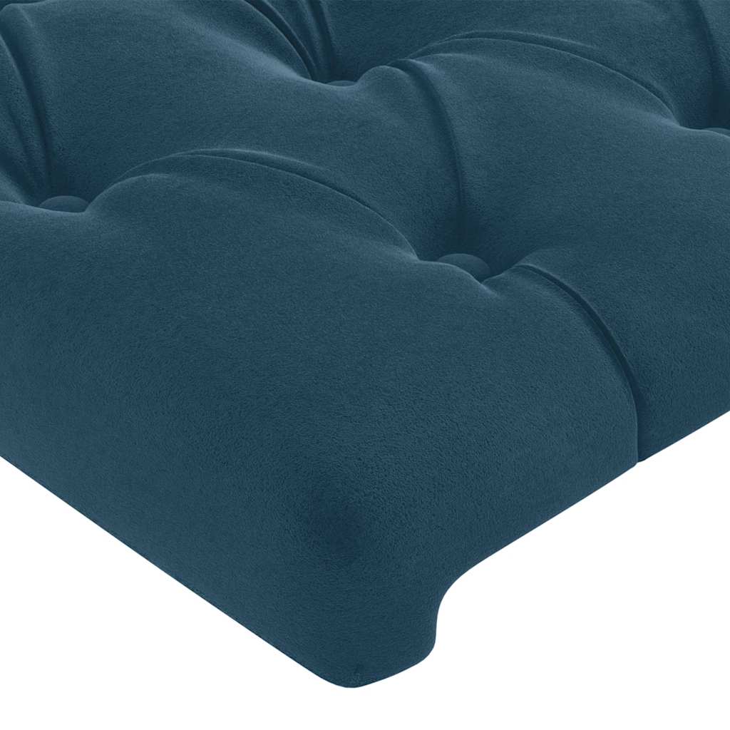 Hoofdbord donkerblauw 90x7x118/128 cm fluweel