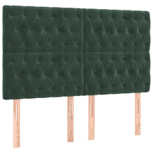Hoofdborden 4 St 80X7X78/88 Cm Fluweel Donkergroen 1 160 cm