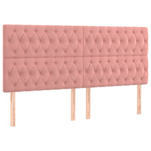 Hoofdborden 4 St 90X7X78/88 Cm Fluweel Roze 1 180 cm Hoog