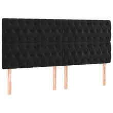 Hoofdborden 4 St 100X7X78/88 Cm Fluweel Zwart