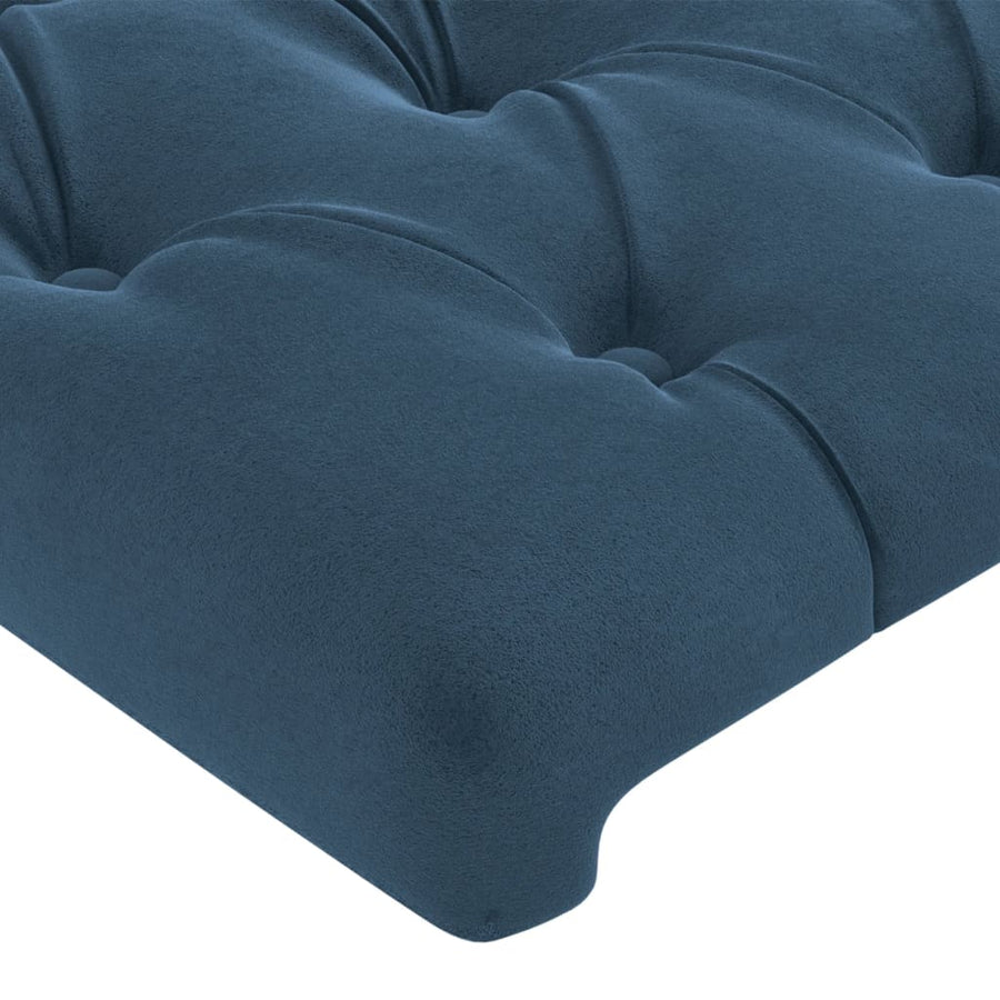 Hoofdborden 4 St 100X7X78/88 Cm Fluweel Donkerblauw