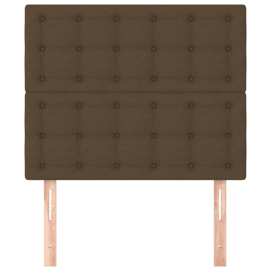 Hoofdborden 2 St 80X5X78/88 Cm Stof Donkerbruin 80 cm Hoog