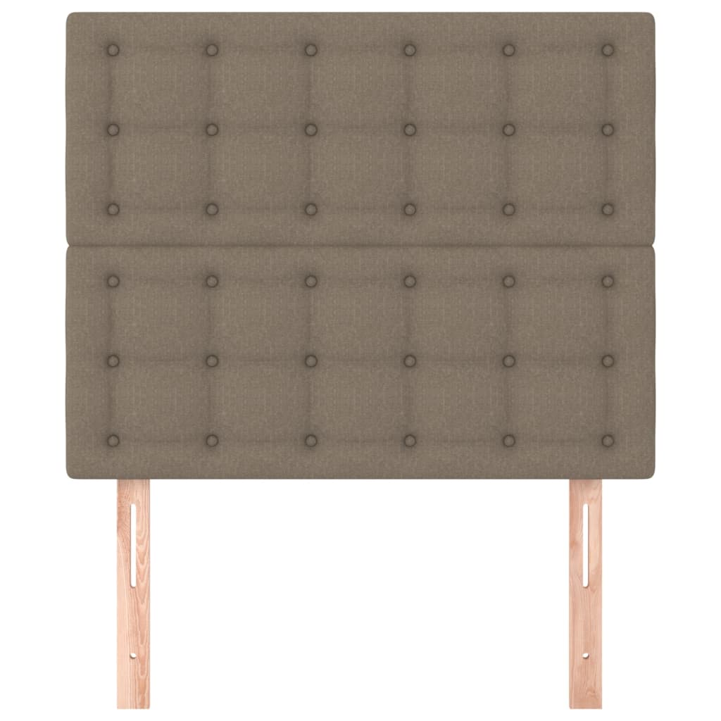 Hoofdborden 2 St 80X5X78/88 Cm Stof Taupe 1 80 cm Hoog