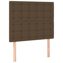 Hoofdbord donkerbruin 90x5x118/128 cm Stof