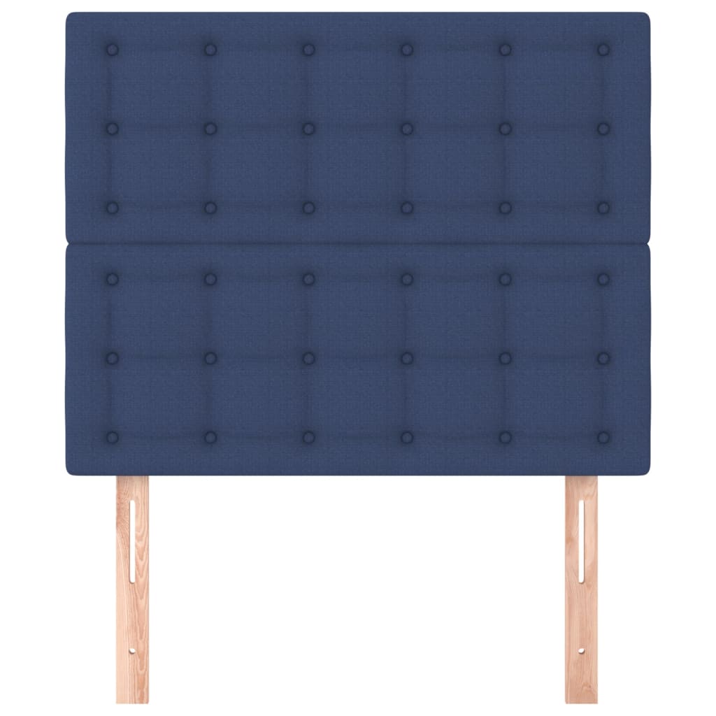 Hoofdbord blauw 90x5x118/128 cm stof
