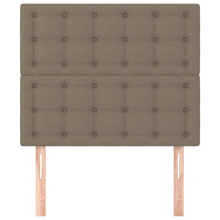 Hoofdbord taupe 100x5x118/128 cm Stof