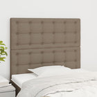 Hoofdbord taupe 100x5x118/128 cm stof met houten poten