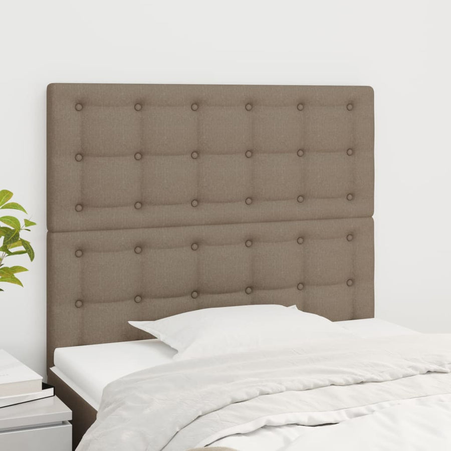 Hoofdbord taupe 100x5x118/128 cm Stof