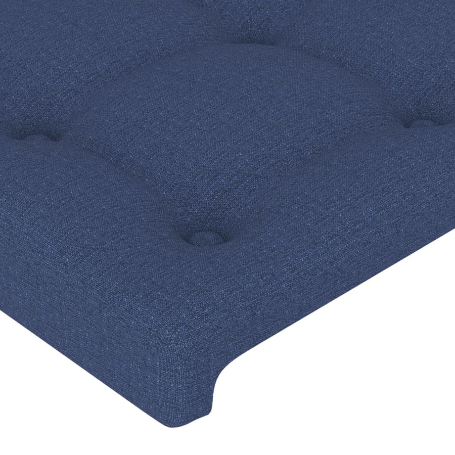 Hoofdborden 2 st 100x5x78/88 cm stof blauw 100 cm Hoog